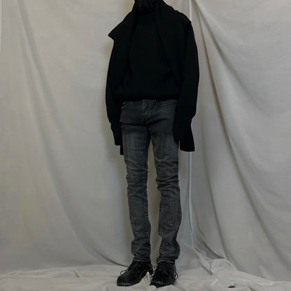 Dirk Bikkembergs Waist Waxed Jeans