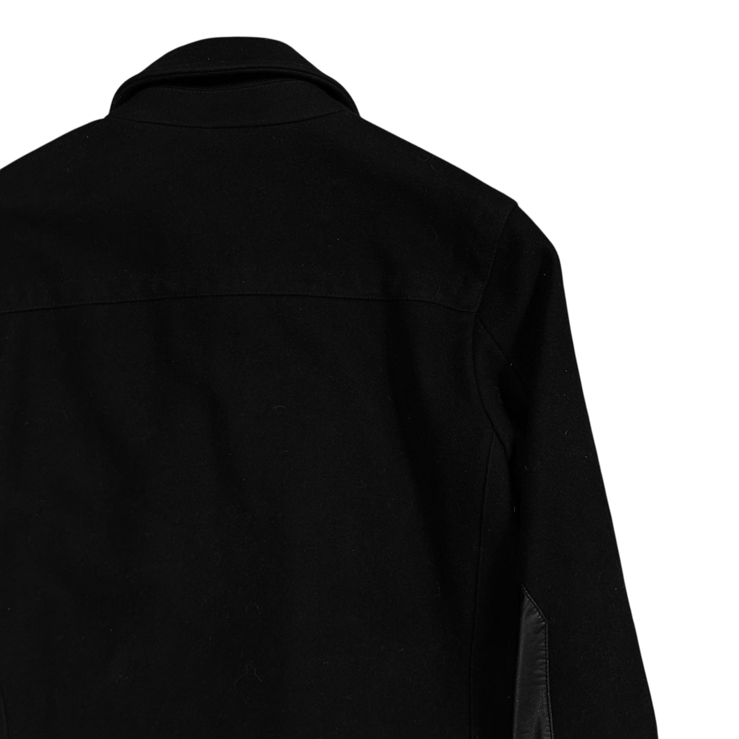 Dirk Bikkembergs Double Breasted Elbow Patch Wool Coat