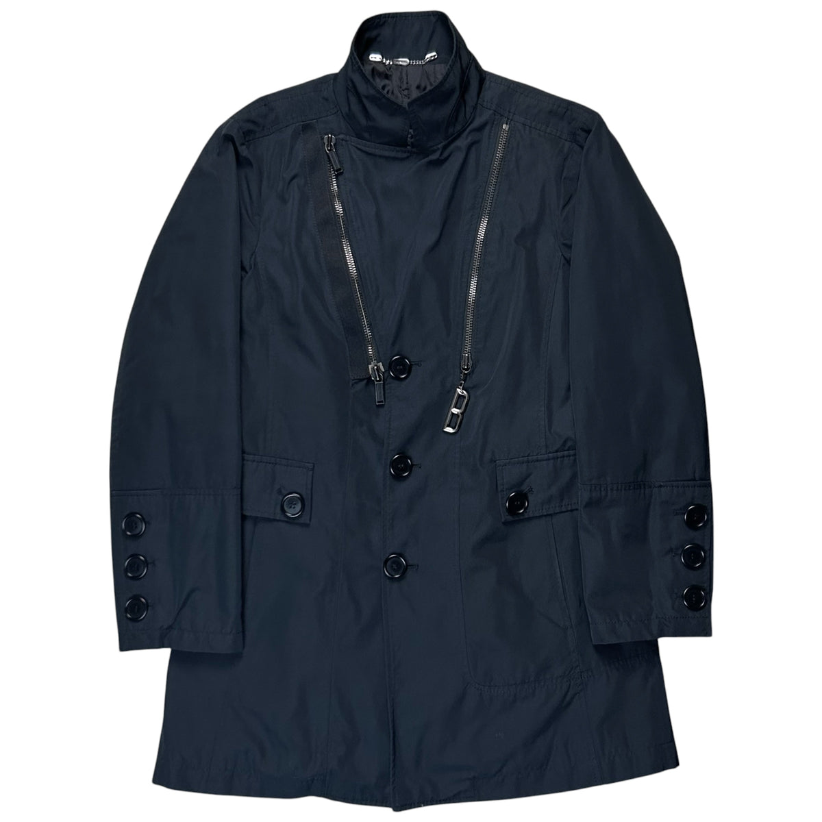 Dirk Bikkembergs Dual Zip Nylon Coat - AW07