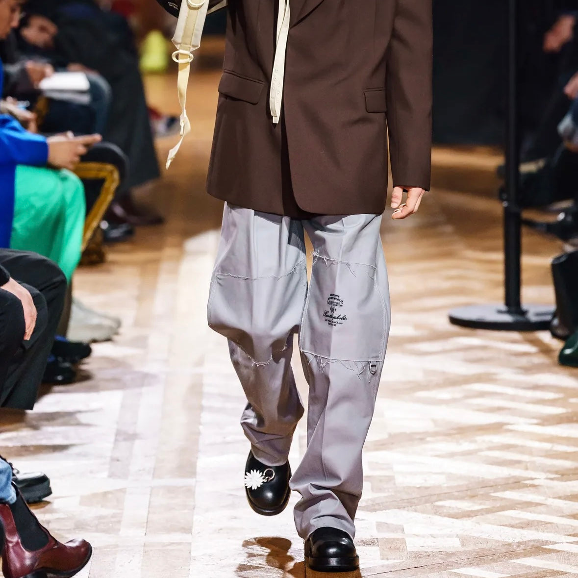 Raf Simons Embroidered Double Knee Pants - AW19