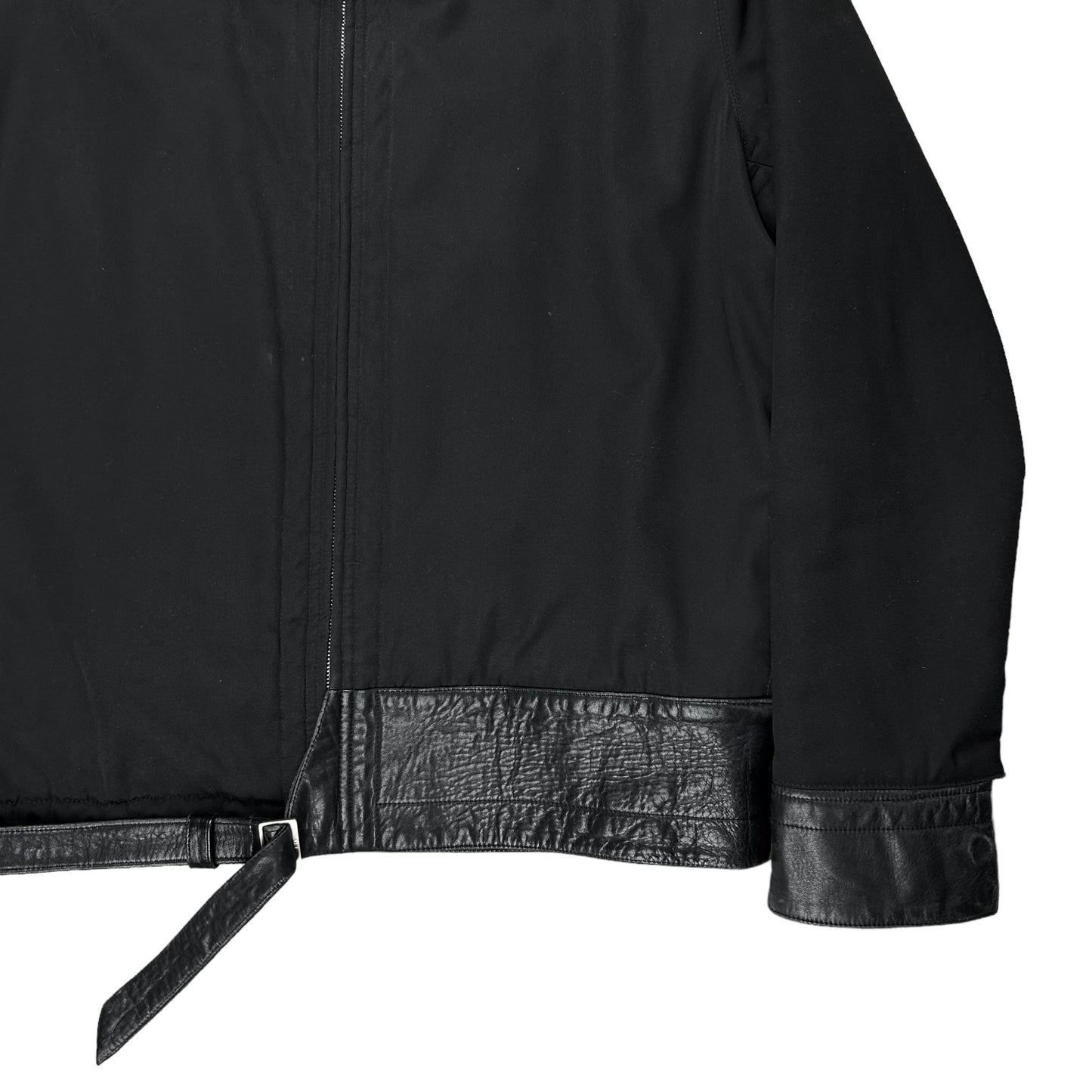 Dior Homme Leather Panel Strap Work Jacket - AW02