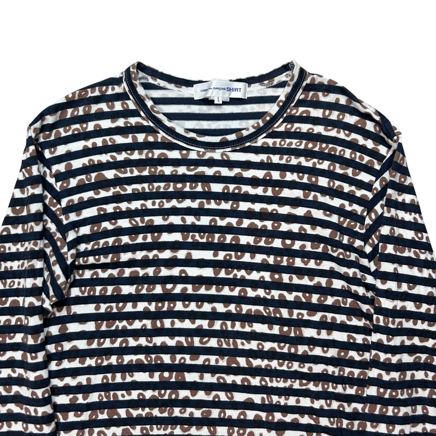 Comme des Garcons Shirt Striped Leo Print Longsleeve - SS12