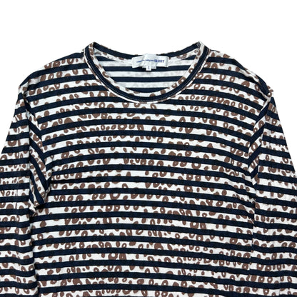 Comme des Garcons Shirt Striped Leo Print Longsleeve - SS12