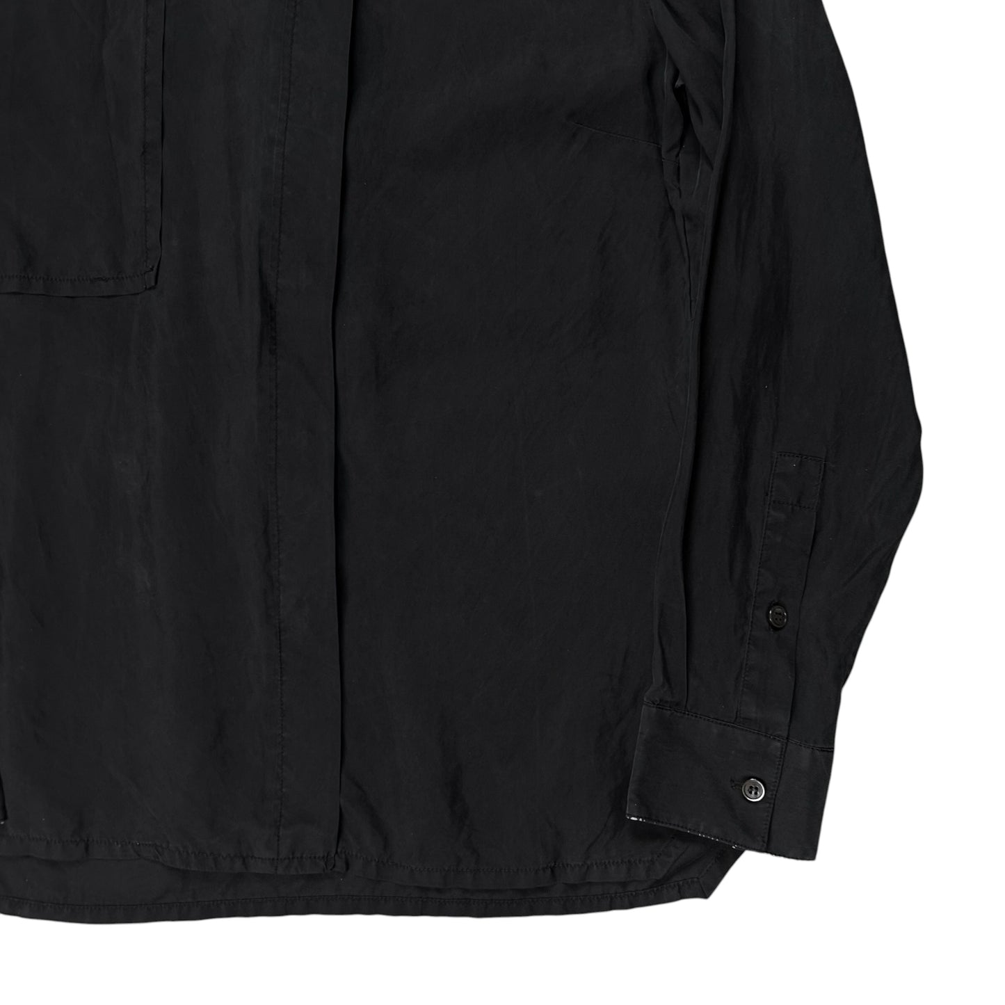 Kris Van Assche Chest Layered Military Strap Silk Shirt