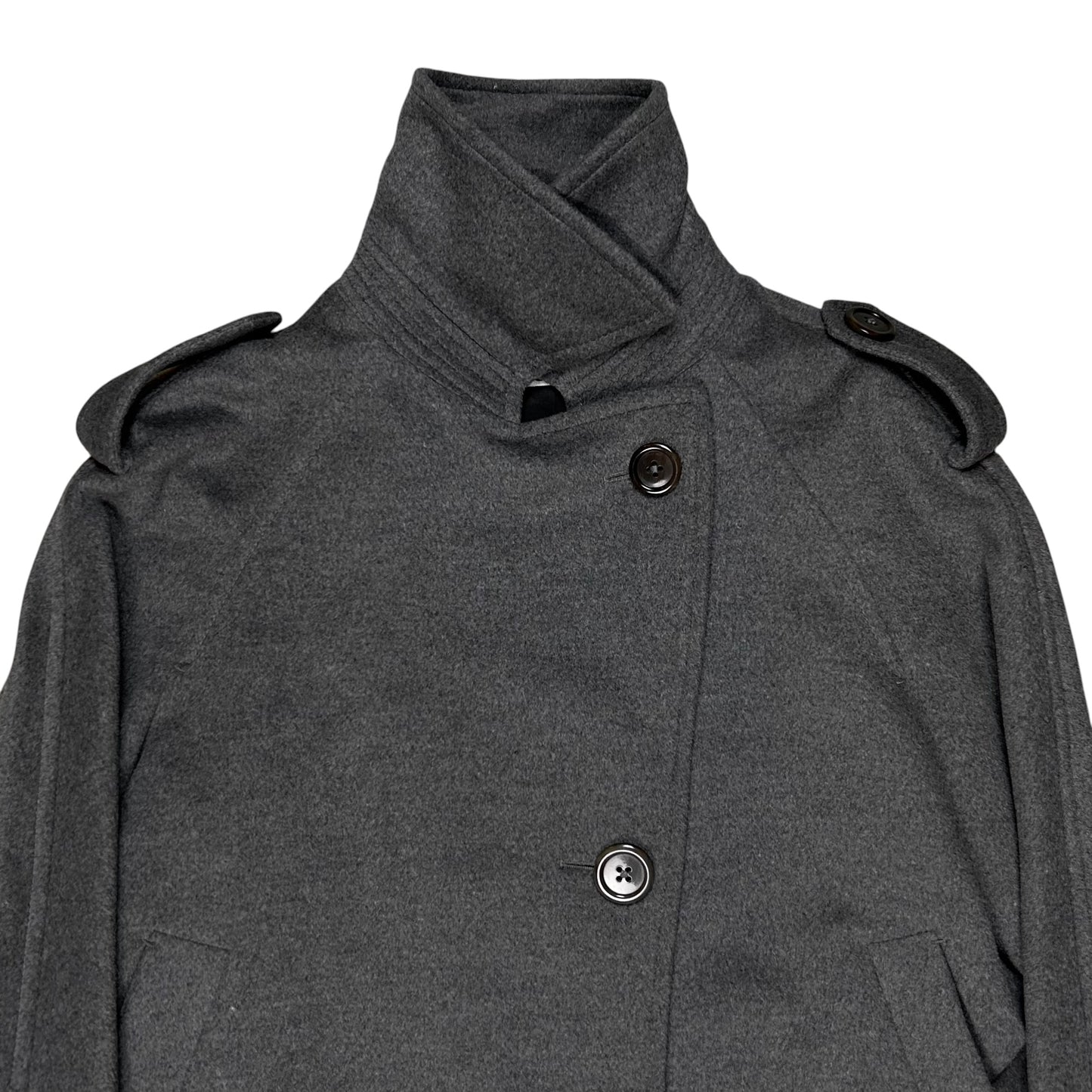 Jil Sander Sleeve Belted Angora Wool Peacoat - 2000s