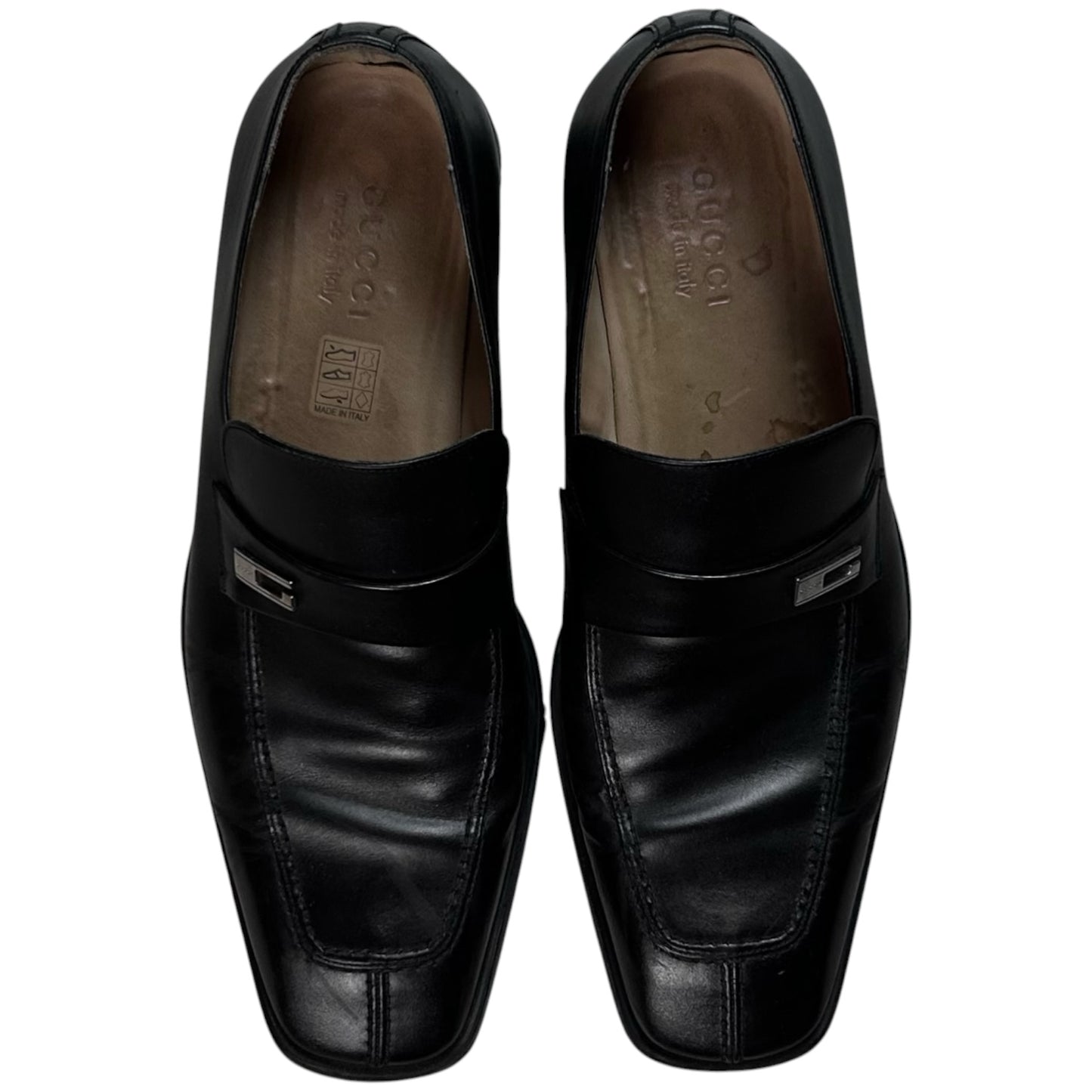 Gucci by Tom Ford G-Logo Metal Pin Loafers - 90s
