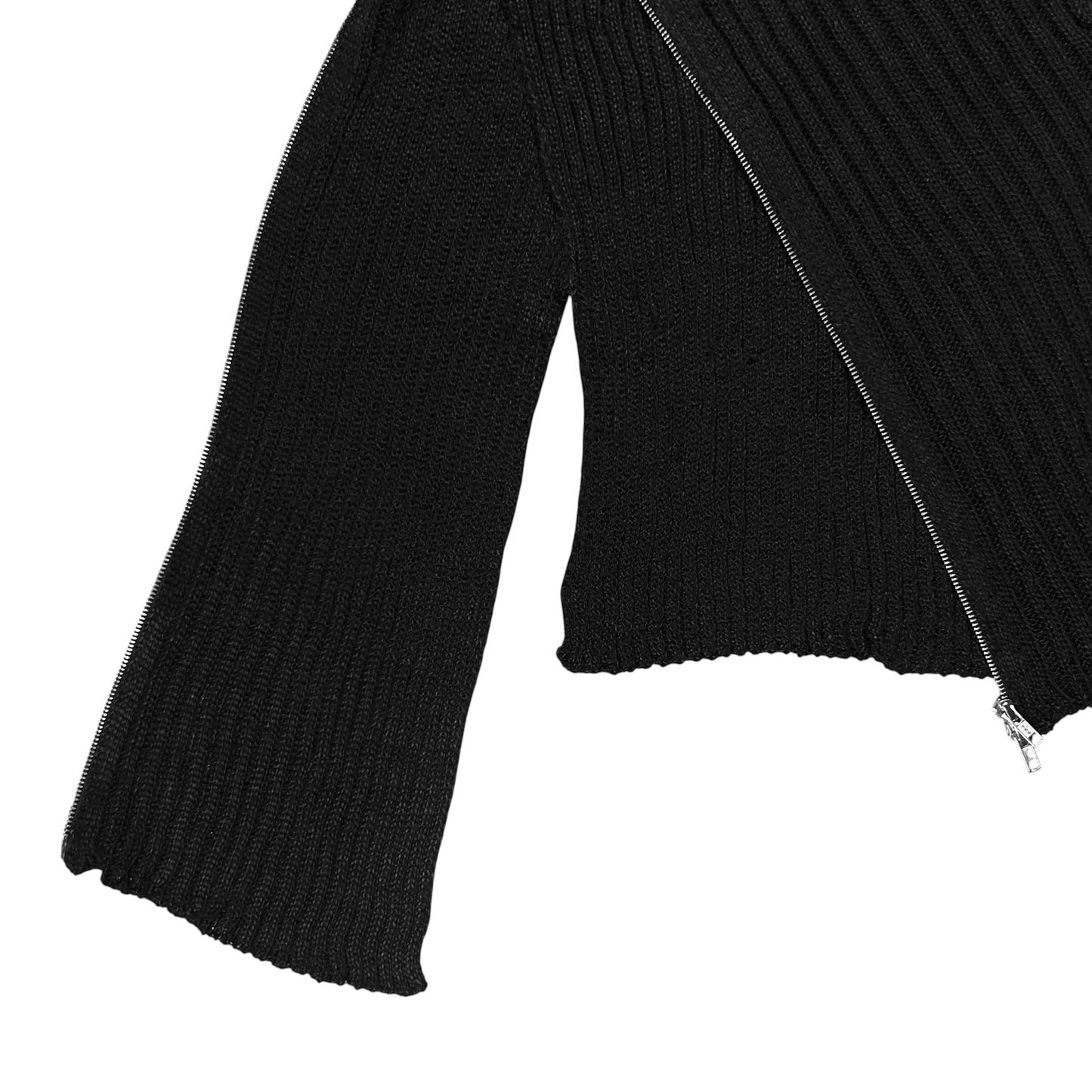 Ann Demeulemeester Asymmetric Zip Knit Top - AW12