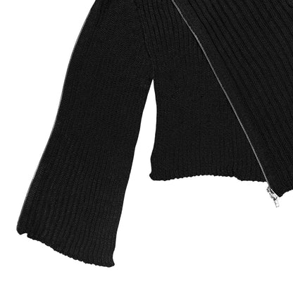 Ann Demeulemeester Asymmetric Zip Knit Top - AW12