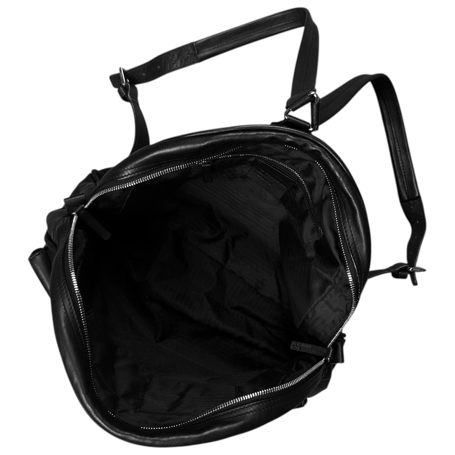Jil Sander Dual Belted Circular Leather Backpack
