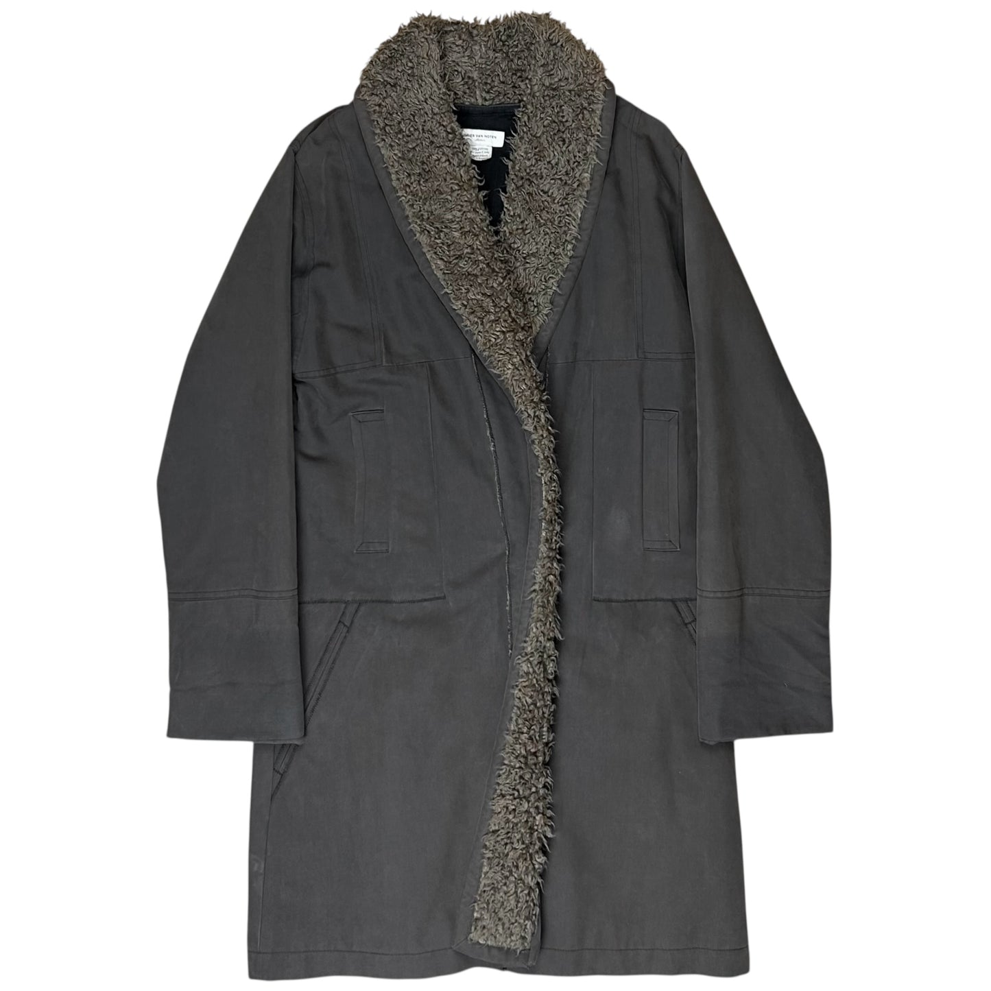 Dries Van Noten Sherpa Collar Coat - AW02