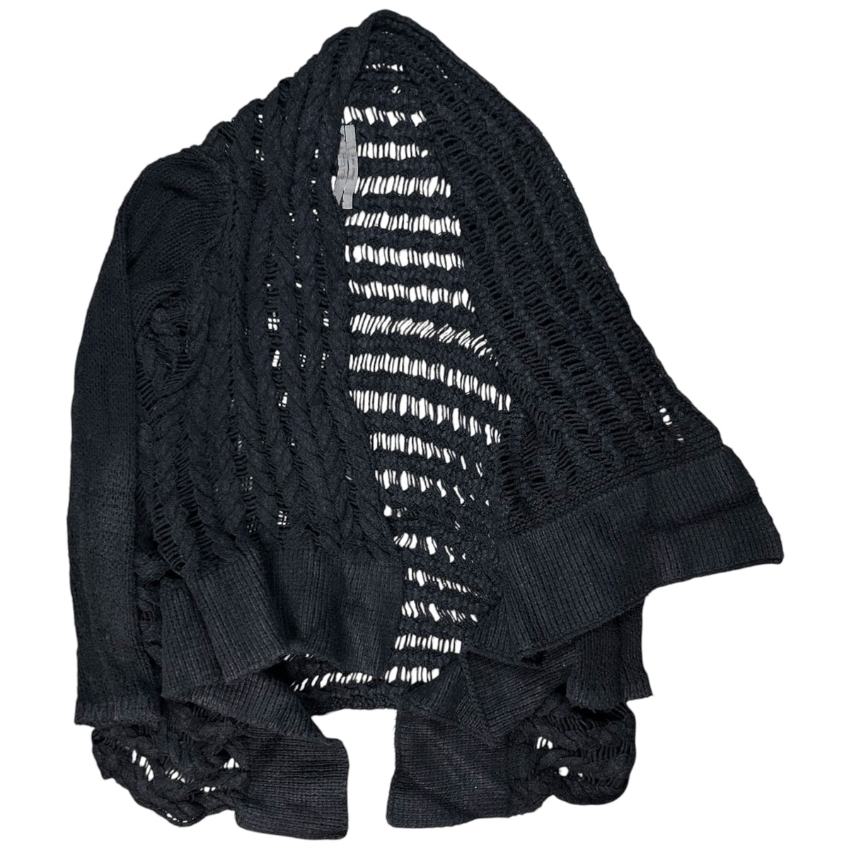 Rick Owens Open Crotchet Knit Tail Silk Cardigan - AW15