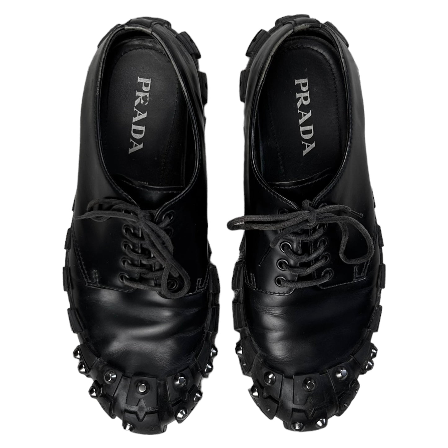 Prada Studded Tyre Derbies - AW19