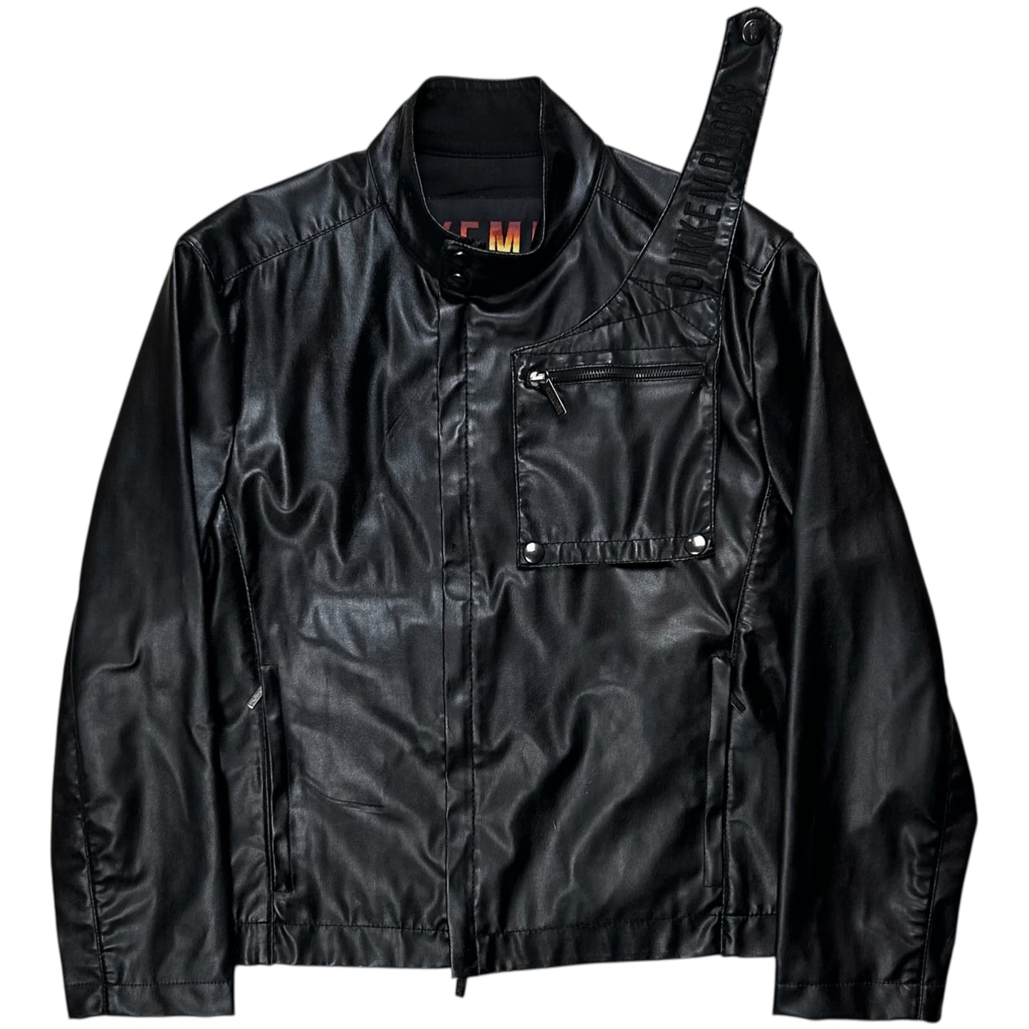 Dirk Bikkembergs Chest Strap Pocket Racer PVC Jacket