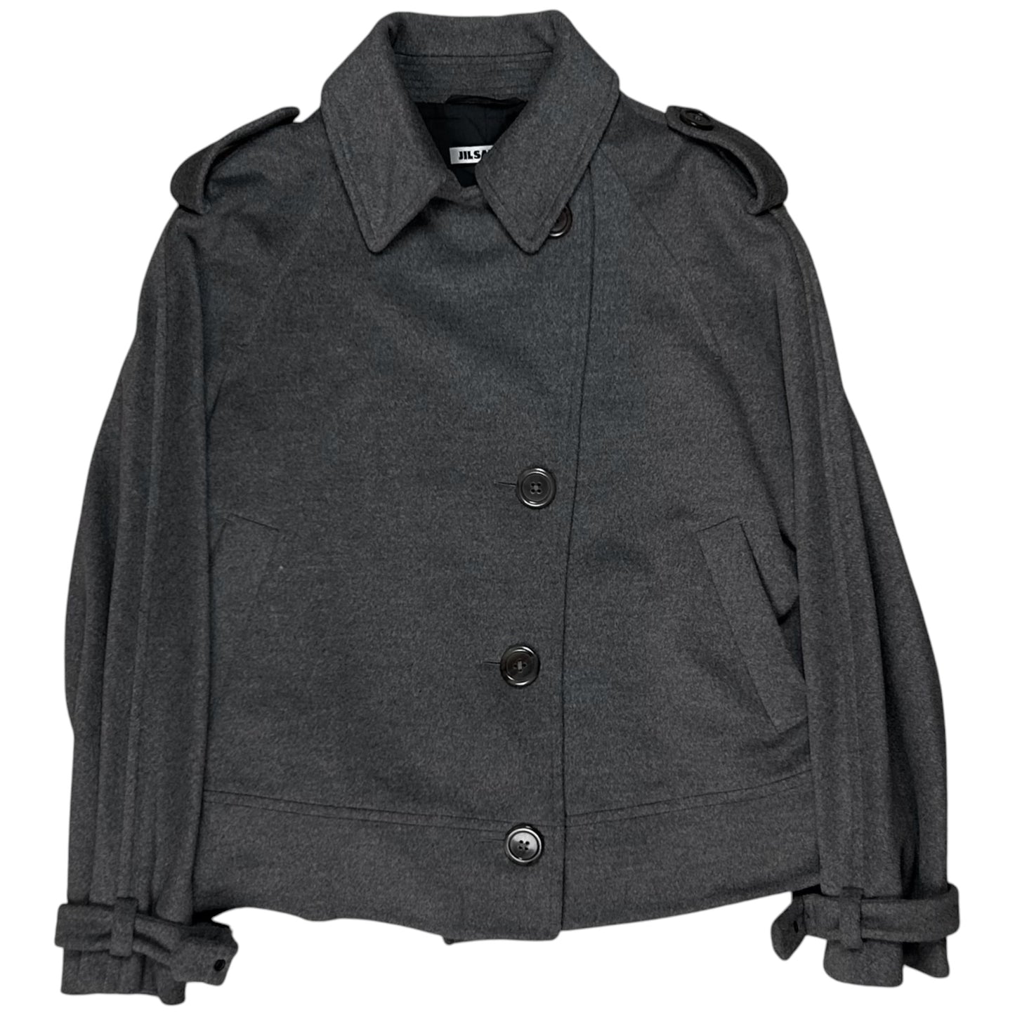 Jil Sander Sleeve Belted Angora Wool Peacoat - 2000s