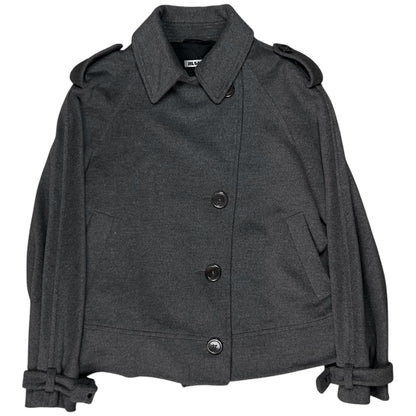 Jil Sander Sleeve Belted Angora Wool Peacoat - 2000s