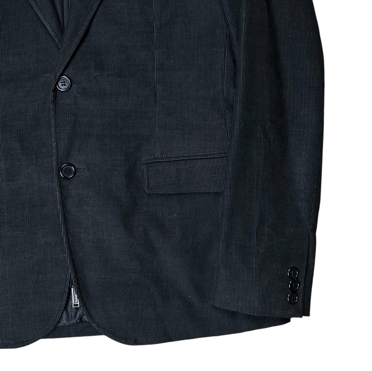 Dirk Bikkembergs Leather Applicated Corduroy Blazer