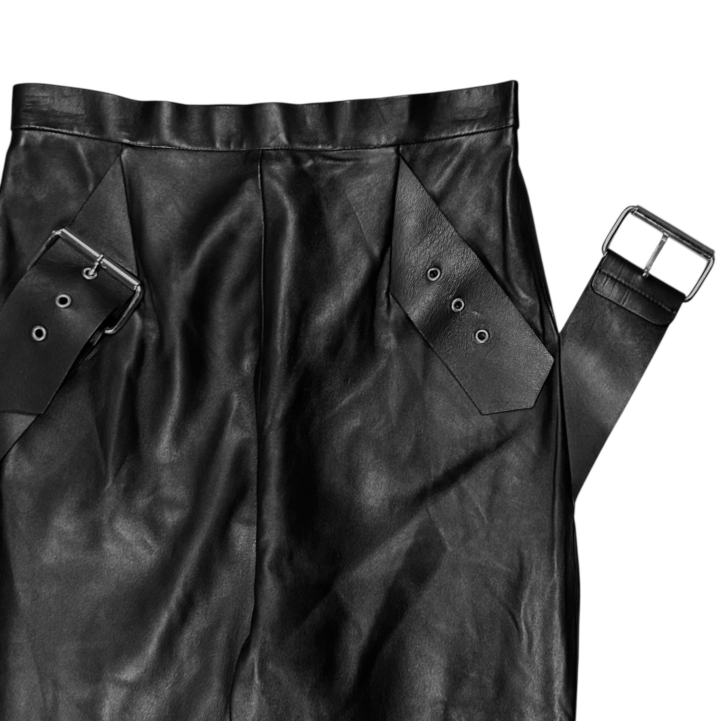 Balenciaga Dual Belted Leather Pants - AW11