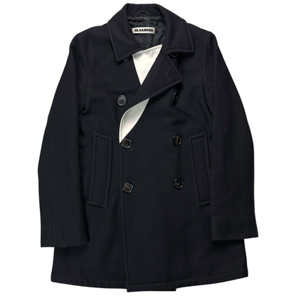 Jil Sander Contrast Collar Cashmere Coat - 90s