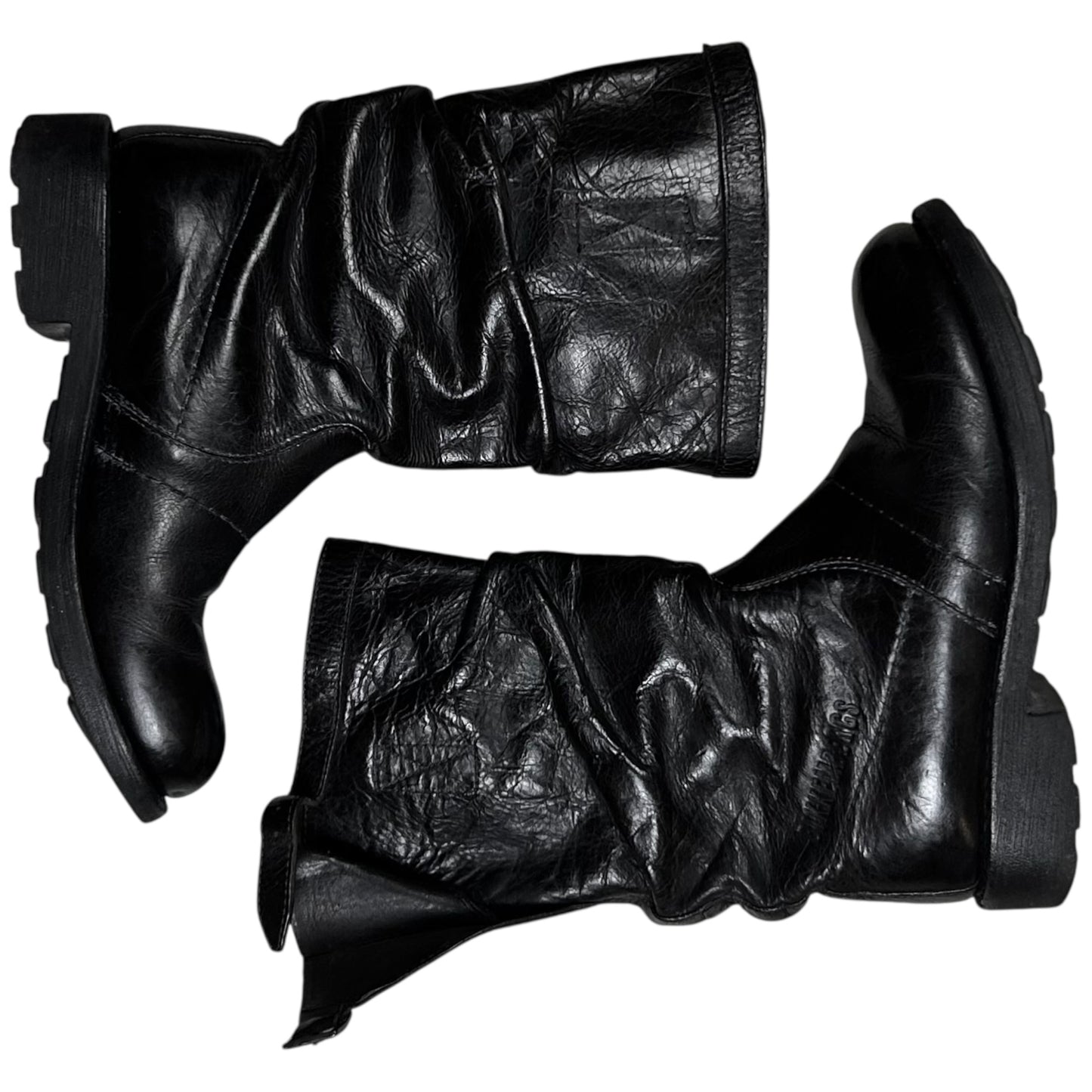 Dirk Bikkembergs Buckled Waxed Leather Boots