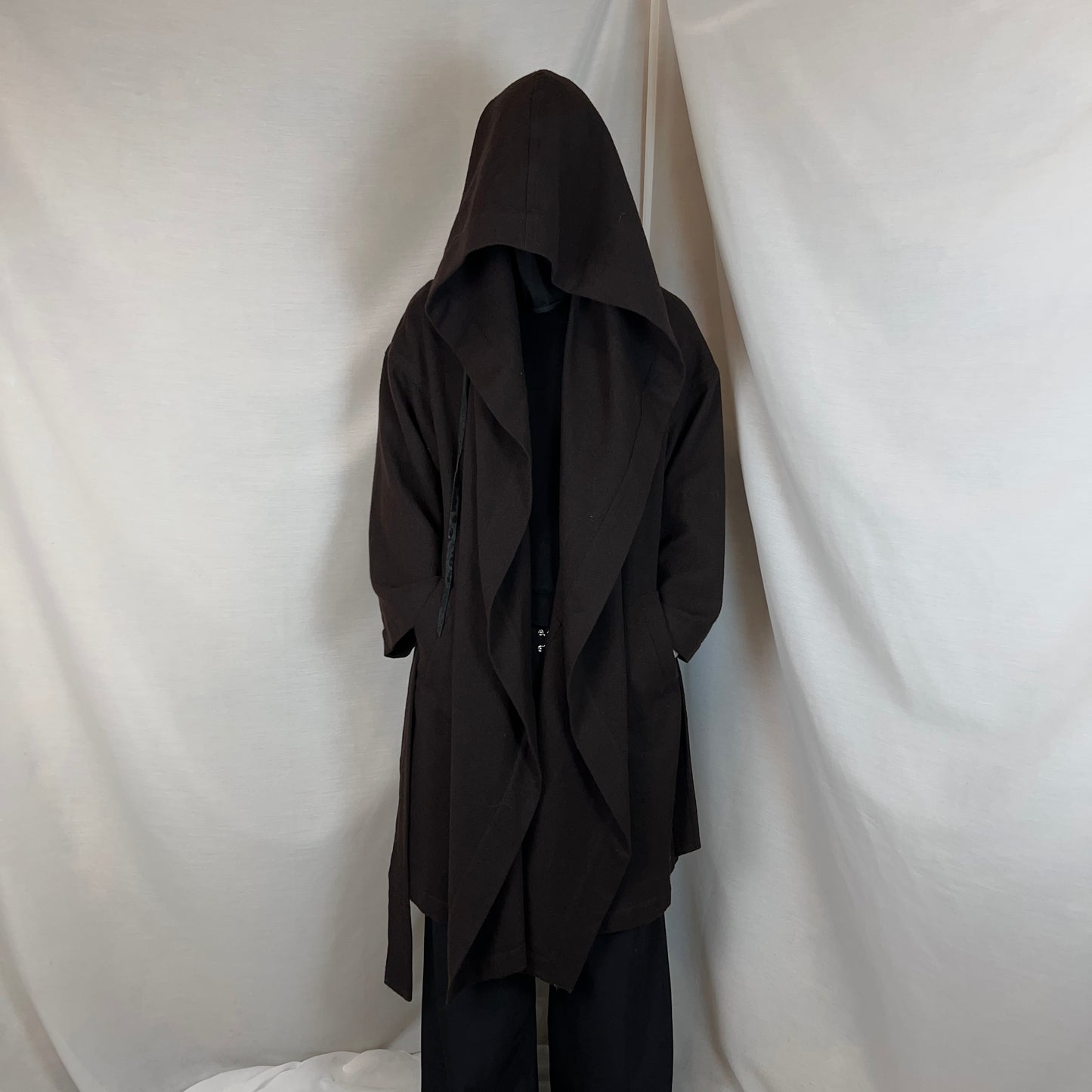 Ann Demeulemeester Belted Leather String Wool Coat - AW02