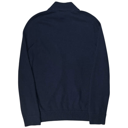 Prada Suede Patch Zip Cashmere Knit Sweater - AW14