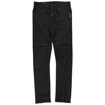 Dirk Bikkembergs Waxed Stud Biker Jeans