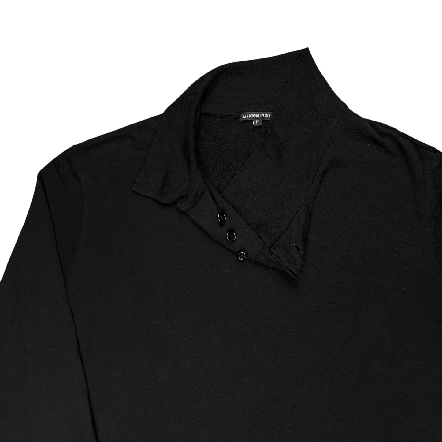 Ann Demeulemeester Deconstructed Collar Cashmere Blend Sweater