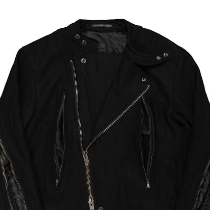 Yohji Yamamoto Pour Homme Back Zip Wool Bomber Jacket - AW14