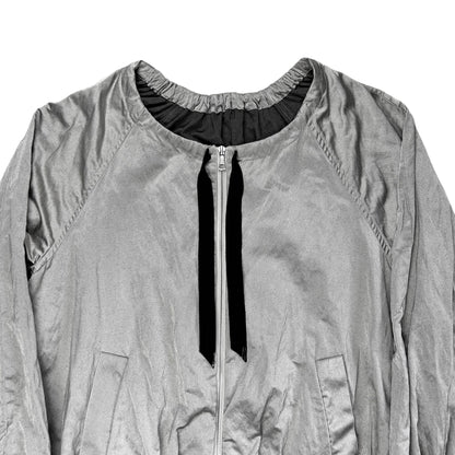 Dries Van Noten Metallic Cinched Drawstring Bomber Jacket