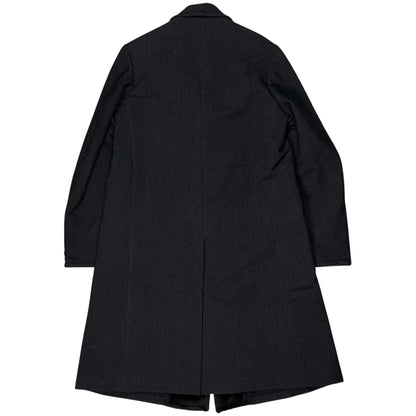 Dries Van Noten Faux Fur Applicated Wool Coat - 2000s