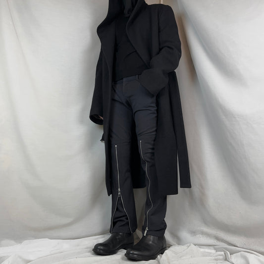 Dirk Bikkembergs Flared Front Zip Pants - 90s