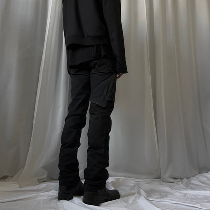 Dirk Bikkembergs Datchable Leather Cargo Pocket Pants