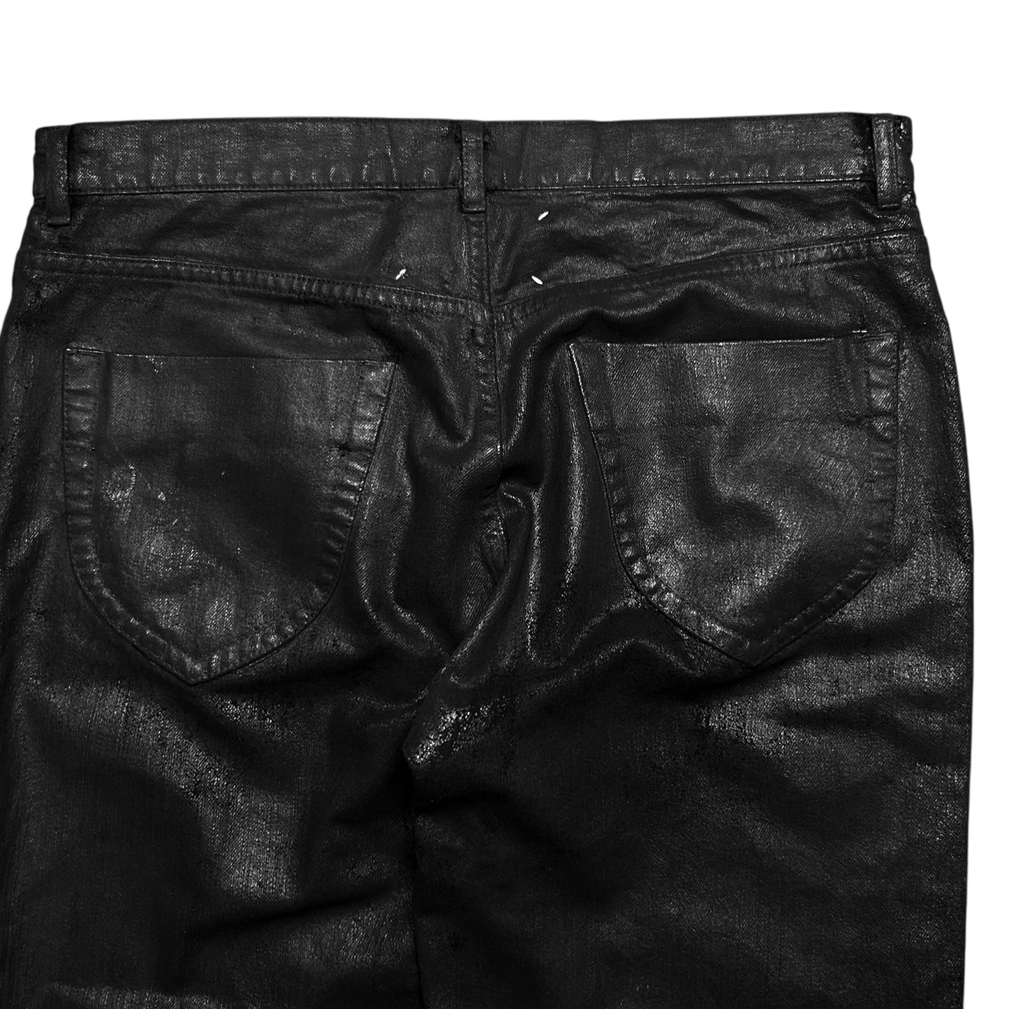 Maison Martin Margiela Waxed Crack Paint Jeans - AW09