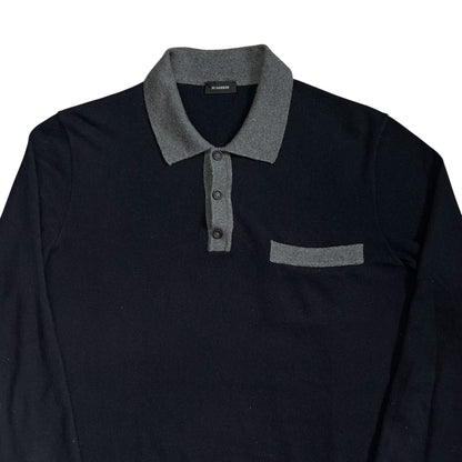 Jil Sander Contrasted Wool Polo Sweater - AW08
