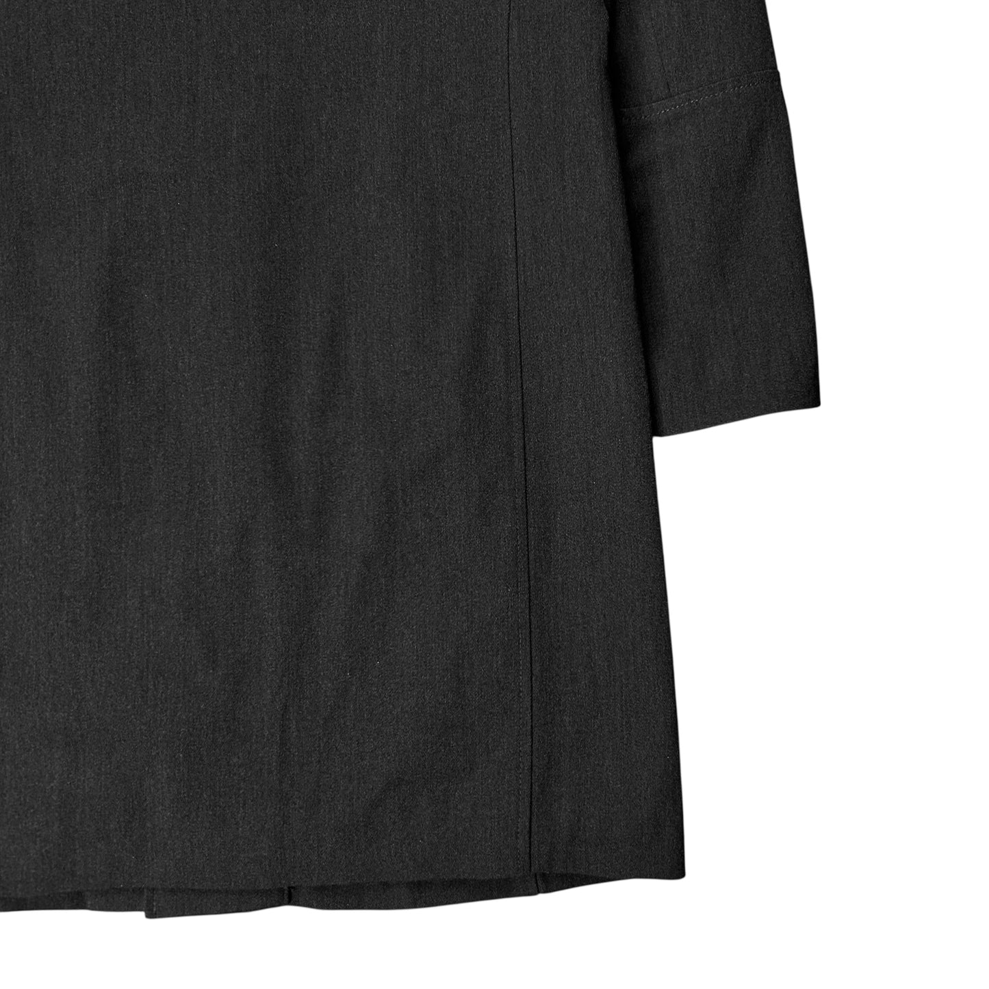 Dirk Bikkembergs Metal Leather Pocket Wool Coat