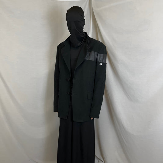 Dirk Bikkembergs Leather Applicated Blazer