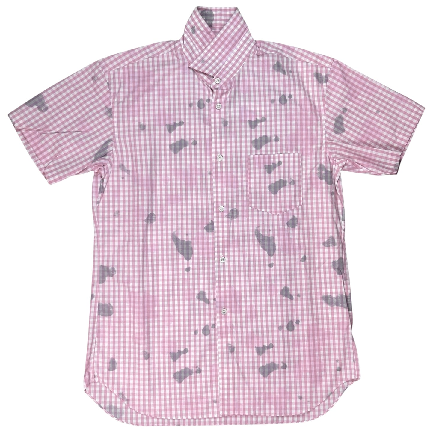 Comme des Garcons Shirt Stain Print Gingham Shirt - SS24