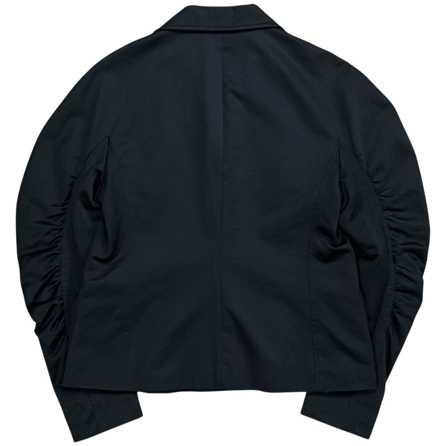 Dries Van Noten Cropped Ruched Sleeve Blazer - AW18