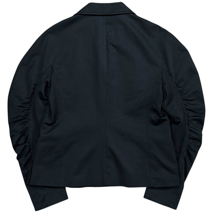 Dries Van Noten Cropped Ruched Sleeve Blazer - AW18
