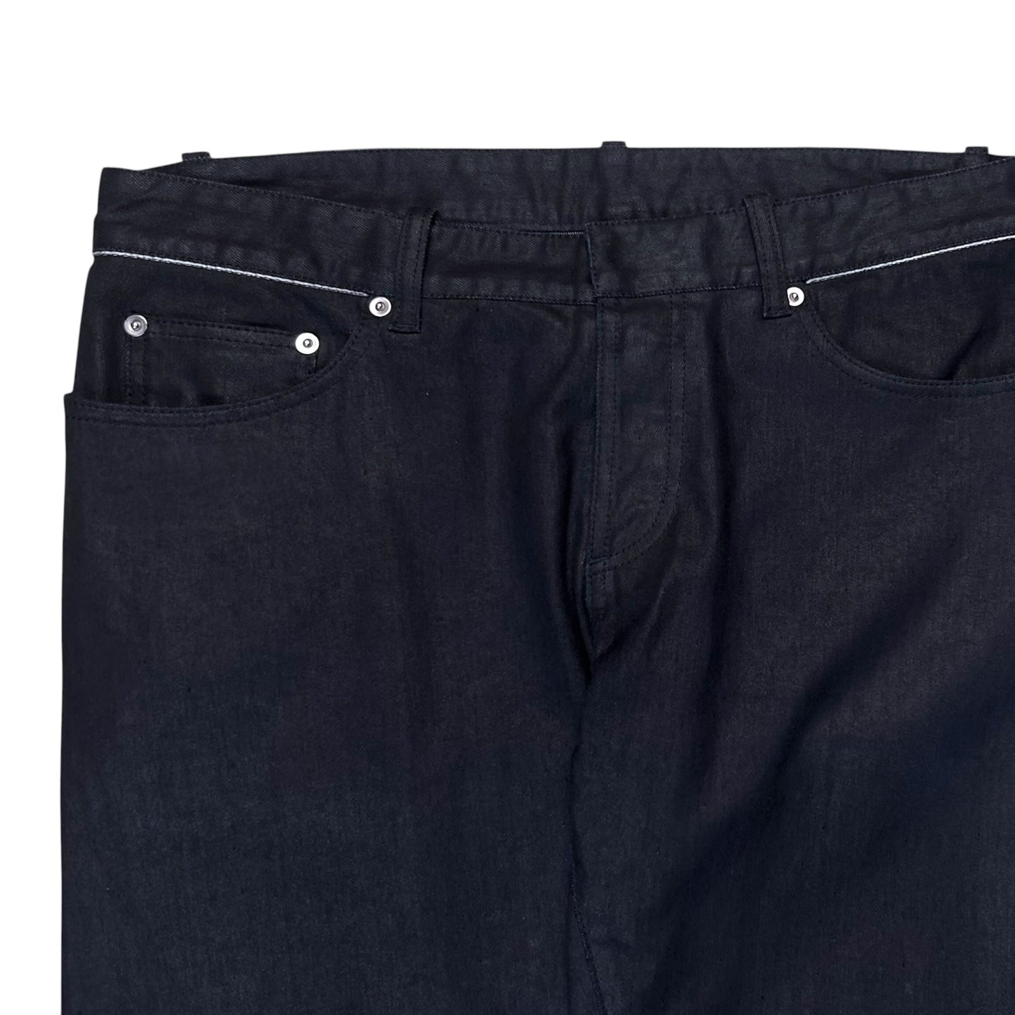 Balenciaga Waist Trimmed Waxed Jeans - SS13