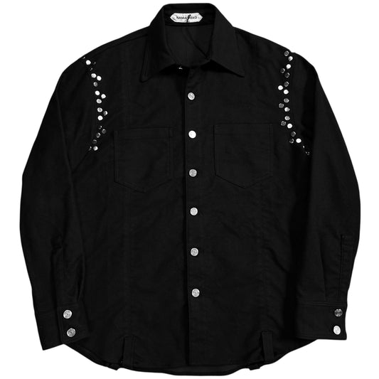 Namacheko Studded Moleskin Overshirt Black - AW24