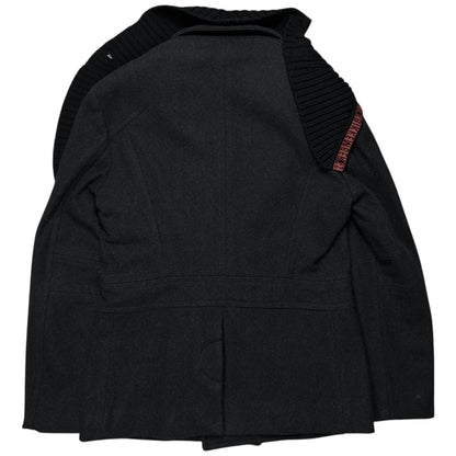 Dirk Bikkembergs Scarfed Caban Wool Jacket