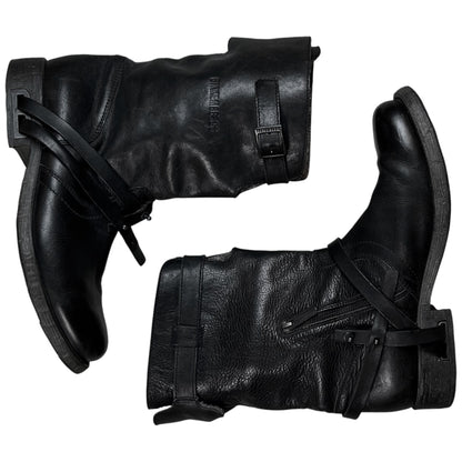 Dirk Bikkembergs Sherpa Lined B-Heel Harness Strap Boots