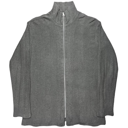 Ys Yohji Yamamoto Chunky Ribbed Zip Sweater