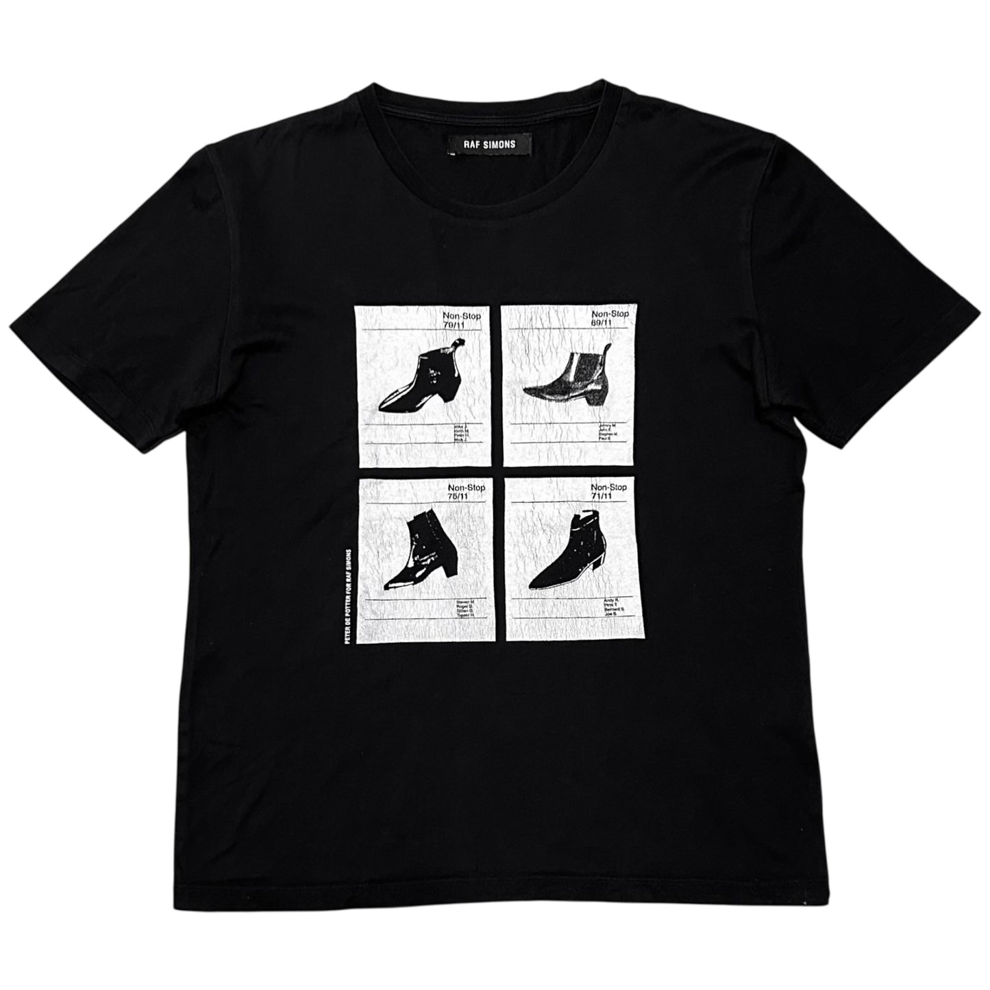 Raf Simons Peter De Potter Non Strop Boot Print T-Shirt - AW09
