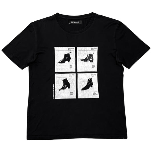 Raf Simons Peter De Potter Non Strop Boot Print T-Shirt - AW09