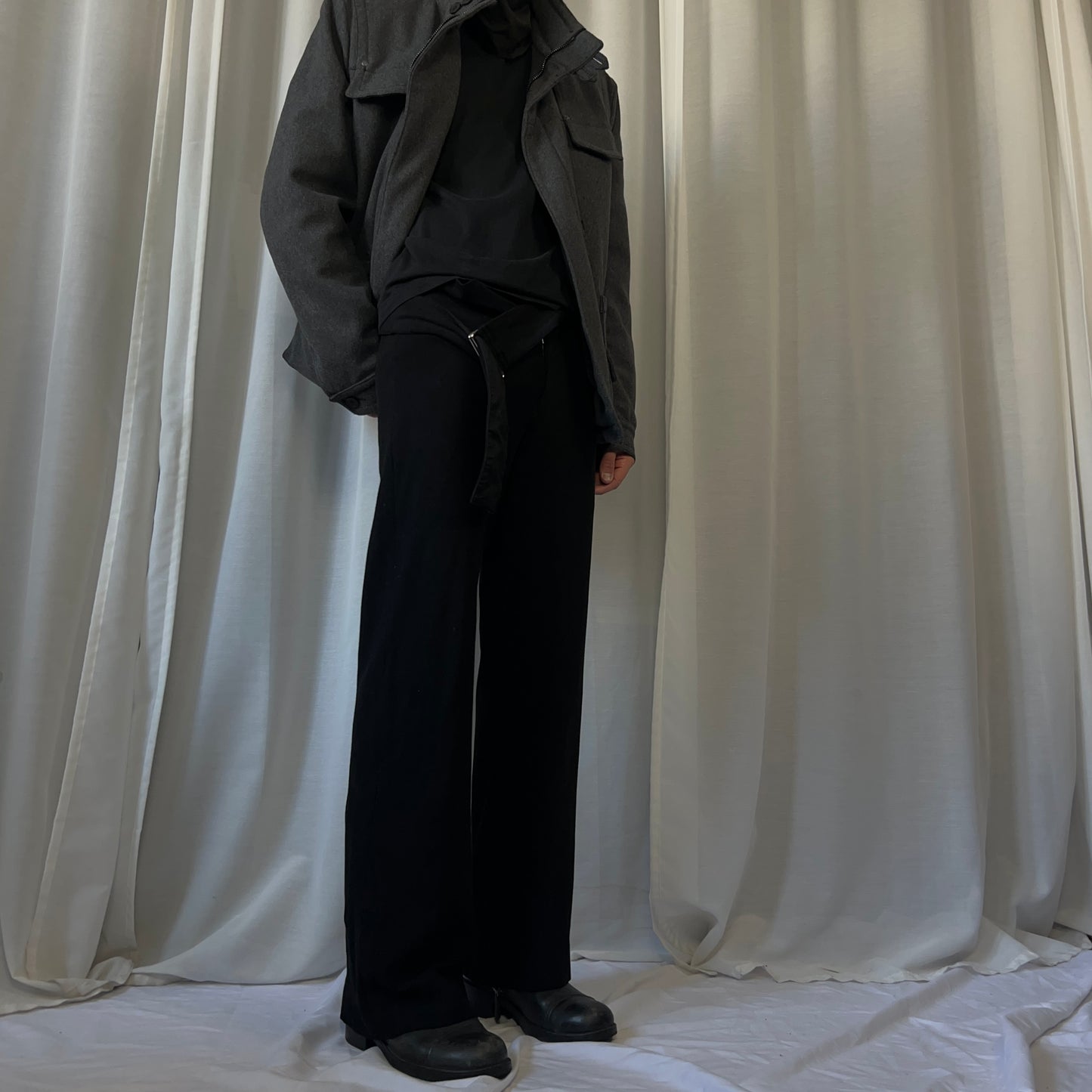 Yohji Yamamoto Side Belted Rayon Trousers - SS04