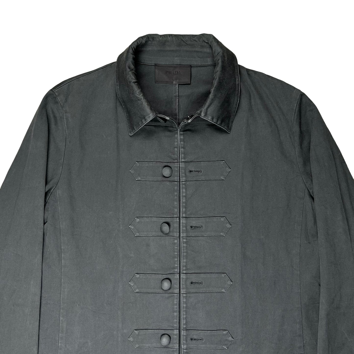 Prada Reinforced Button Twill Work Jacket - SS13