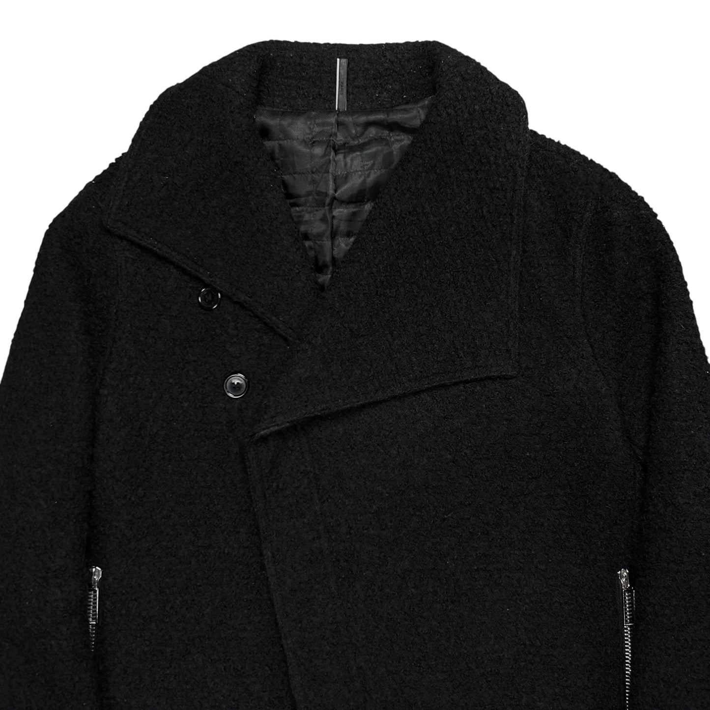 Dior Homme Asymmetric Drape Collar Mohair Jacket - AW09