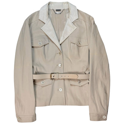 Alexander McQueen Short Belted Moleskin Safari Jacket - SS06